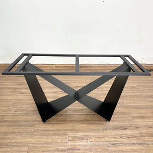 BA68119 <b>Dining</b> <b>Table</b> Set Rectangular 140/160x80cm MDF Wood and Iron Legs with Sintered Stone Top - Product Image 5