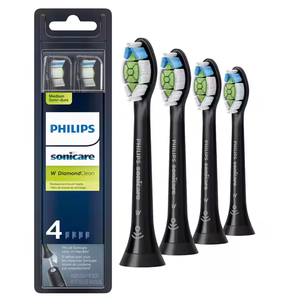 Philips Sonicare Genuine W DiamondClean Cabezales de cepillo de dientes 4 Negro HX6064/95 Cabezales de cepillo Adultos Energía eléctrica Uso doméstico en hoteles - Product Image 1