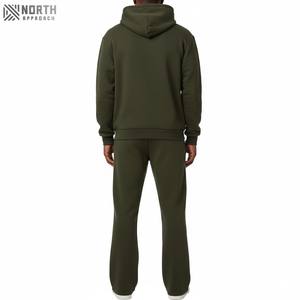 Survêtement d'hiver pour homme 100% coton à capuche, taille élastique, confortable, 500 g/m², broderies délavées, personnalisable - Product Image 2