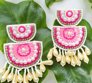 Pendientes de cuentas para mujer, pendientes de cuentas Durga, pendientes de cuentas para mujer, joyería festiva para fiestas al mejor precio, pendientes de cuentas - Product Image 2