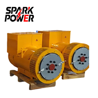 Alternador de CA sin escobillas de 200KW con cable de cobre 100%, de un solo/doble rodamiento, silencioso, de bastidor abierto, ATS, fabricado en China, sistema de refrigeración por agua 100%