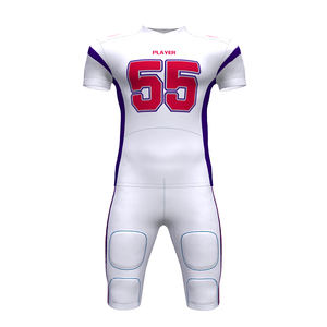 Vêtements de football américain pour jeunes Nouveau design à manches courtes Uniforme supérieur respirant et sain Ensemble de grande valeur - Product Image 1