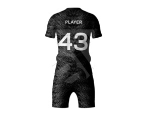 Camiseta y pantalones cortos de portero de fútbol por sublimación personalizada, uniforme acolchado de manga larga con servicio OEM - Product Image 2
