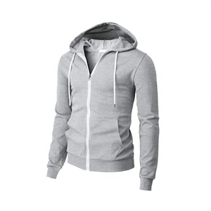 Venta al por mayor de sudaderas con cremallera para mujer de manga larga de otoño sudaderas de gran tamaño de lana 100% de algodón con cremallera completa ropa de calle Sudadera con capucha - Product Image 6