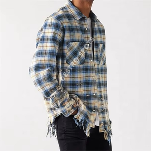 2025 High Fashion <b>Plaid</b> Flannel <b>Shirt</b> for Men Formal <b>Shirts</b> and Pants Combination Long Dress <b>Shirt</b> OEM Custom 100% Cotton - Product Image 4