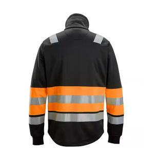 Chaquetas de Trabajo Unisex de Alta Visibilidad con Certificación CE, de Poliéster y Algodón, Reflectantes, con Cremallera de Seguridad para Invierno - Product Image 3