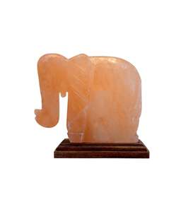 Anwar Enterprises Lampe à éléphant sculptée en sel rose de l'Himalaya Décoration artisanale Artisanat naturel poli par catégorie de produits - Product Image 2