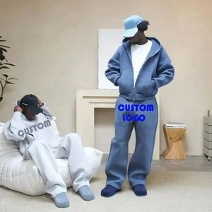 Haute qualité coupe ample personnalisé Baggy polaire surdimensionné à capuche survêtement ensemble hommes survêtement hiver confortable et respirant - Product Image 3