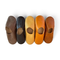 Babouches marocaines faites à la main en cuir véritable, respirantes, légères et chaudes, pour femmes, pour l'intérieur.