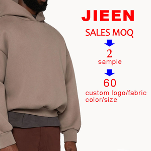 Personalizado de alta calidad 100 algodón polar sudaderas para hombre 500gsm más tamaño de gran tamaño pesado sudaderas con capucha hombres - Product Image 6