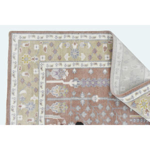 ชุดพรมปูพื้นแบบใช้ในบ้านบ้านสุดชิคพรมขนสัตว์ทำมือพร้อมแผ่นรองยางและลวดลายดอกไม้ - Product Image 4