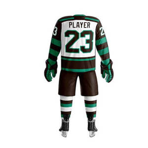Uniforme de hockey sur glace imprimé en polyester de haute qualité Meilleur prix Uniforme de hockey sur glace Oem Vente en gros Sports d'équipe de bonne qualité - Product Image 6