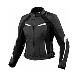 Ladies Leather Motorbike Track Racing Suit Black/White Two Piece CE Certified Armoured Protected Women's Motorcycle Riding Suit - Product Image 2