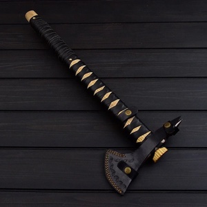 Hacha de Acero al Carbono Jexmoo Personalizada de 19.5 Pulgadas, Hachas Tomahawk con Mango de Madera de Palisandro, Funda de Cuero, Regalo para Exteriores, Hecho a Mano, Estilo Industrial - Product Image 2