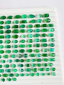 Piedras preciosas sueltas de Esmeralda natural Mezcla de corte Origen zambiano de buena calidad con un brillo excelente y un color agradable perfecto para la fabricación de joyas - Product Image 4