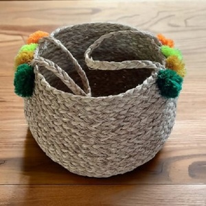 Best Selling Sturdy Durable Multi Functional Natural Sabai Grass <b>Basket</b> Storage <b>Basket</b> With Handle Wicker <b>Shopping</b> <b>Basket</b> - Product Image 2
