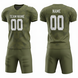 ชุดอเมริกันฟุตบอลชายแบบปรับแต่งได้ ไซส์ XL ชุดกีฬาส่วนบุคคล รวมถึงเสื้อเจอร์ซีย์ กางเกง แขนสั้น - Product Image 2