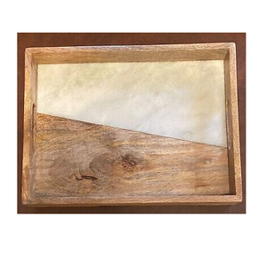 Adorable Design Bois Stand Marbre Plateaux Bijoux Organisateur vanité plateau top tendance personnalisation vente chaude - Product Image 5