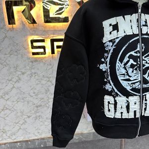 Sweat à capuche zippé avec logo personnalisé le plus demandé Puff Printed fabriqué en usine prix bon marché sweats à capuche pour hommes vente à chaud - Product Image 4