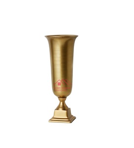 "Aluminum Wedding Tabletop <b>Vase</b> <b>Copper</b> Finished Low Price Decorative Flower Pot" - Product Image 2