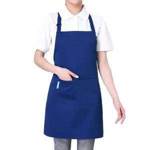 Custom Logo ApronAdjustable Print Design Cotton Polyester Any Color Black Cooking Man Women Bib Chef Kitchen Custom print Aprons