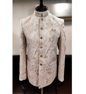 ชุดสูทผู้ชาย Jodhpuri ดีไซน์เป็นเอกลักษณ์สำหรับวัฒนธรรมงานหมั้นและพิธีแต่งงานจากอินเดีย - Product Image 2