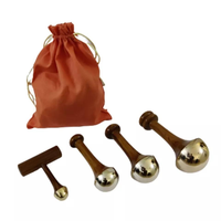 Rouleau de massage Kansa en bois et laiton, fait main, durable, écologique, moderne, de haute qualité, avec bienfaits ayurvédiques, vente en gros