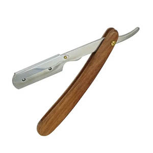 Maquinilla de afeitar recta para el hogar con punta de hoja afilada Afeitadora plegable de acero inoxidable para hombre - Product Image 2