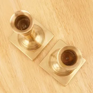 เชิงเทียนทองเหลืองหรูหราทันสมัยดีไซน์ใหม่ทำจากโลหะสลักลายนูนสำหรับตกแต่งบ้านเทศกาลคริสต์มาส - Product Image 3