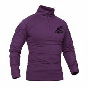 2024 High Quality Breathable <b>Compression</b> <b>Shirt</b> for Men Custom Logo Casual Solid Pattern Long Sleeve with O-Neck - Product Image 2