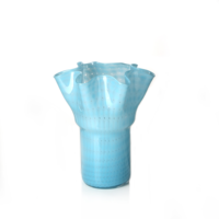 Vase en verre rose blush à volants, décoration élégante pour la maison, récipient à fleurs, centre de table pour le salon