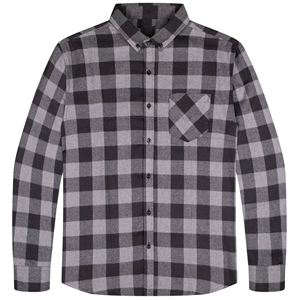Chemise longue surdimensionnée en flanelle à carreaux en laine pour hommes, veste décontractée, chemise en flanelle tendance avec poche - Product Image 3
