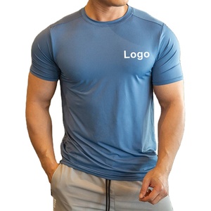 T-shirts de sublimation en polyester à séchage rapide unisexe haut d'entraînement respirant à manches courtes en tricot à col en O pour hommes sportifs - Product Image 1
