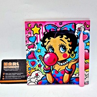 Plaque magnétique en acrylique pour extensions de cils Betty Boop Design, nouveau support pour bandes de cils, outil de beauté durable et tendance