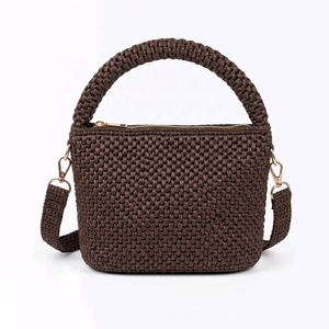 Woven Raffia Cotton Lining Bow Detail Mini Women's Crossbody <b>Tote</b> <b>Bag</b> with Zipper Closure <b>for</b> <b>Beach</b> Travel & Daily Use - Product Image 2