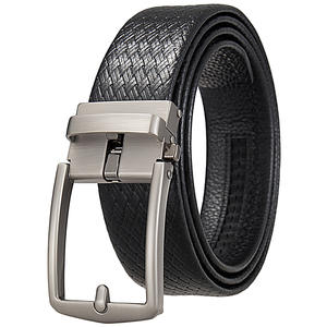 Mens Genuine <b>Leather</b> Belt Custom Logo Steel Durable Craftsmanship Classic Design Premium Finish Business Casual Use Waterproof - Product Image 6