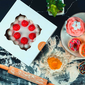 Caja de papel Kraft para pastel con ventana, cajas de embalaje para magdalenas y galletas, suministros para fiestas de cumpleaños y bodas, accesorios para hornear - Product Image 5