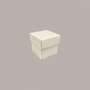 10pcs White Silk Cardboard <b>Box</b> with Lid 50x50x50mm <b>Square</b> Shape Recycled Small <b>Gift</b> Packaging - Product Image 2