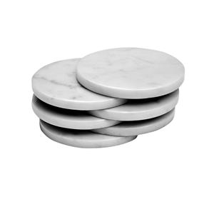 Vente en gros de sous-verres en marbre naturel de qualité supérieure sous-verres en marbre véritable en marbre blanc tendance à la mode à bas prix - Product Image 3