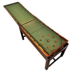 Bagatelle de table antique du XIXe siècle, jeu de salon vintage, fait main, classique, divertissement familial en intérieur - Product Image 1
