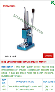 Ensanchador/reductor de anillos con mandril doble GS 1315 Herramientas de joyería para herramientas de joyería - Product Image 2