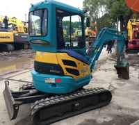 Miniexcavadora usada original japonesa para Kubota U25, excavadora pequeña de 2,5 toneladas con motor central, tipo móvil sobre orugas U25 U15 U17 U30