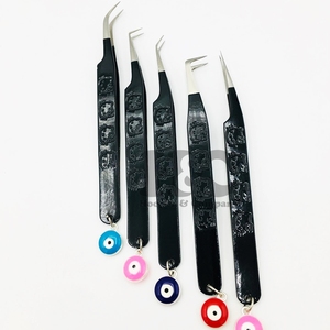 Pinzas de encanto de nuevo estilo, púas calientes, pinzas de pestañas con encanto de ojo malvado, producto Popular, pinzas de extensión de pestañas, logotipo sostenible de visón - Product Image 4