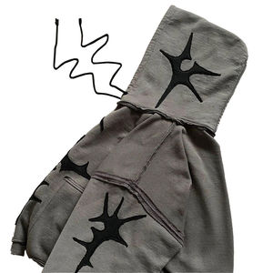 Custom Boxy Streetwear Distressed Acid Washed French Terry Heavyweight Oversize Zip up Cropped Hoodie Hombres Térmica - Product Image 4