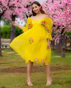 Robe longue indienne en coton imprimé fleuri fait à la main tenue de fête pour femme élégante avec taille naturelle vente de cadeau de mariée personnalisée - Product Image 3