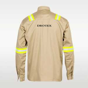 Cómoda camisa de minería a prueba de fuego de lona de algodón eléctrico con mangas largas característica a prueba de agua - Product Image 2