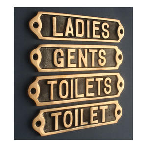 Handcrafted Solid Brass <b>Door</b> Name <b>Plate</b> with Antique Finish Personalized House or Office Sign Board - Product Image 1