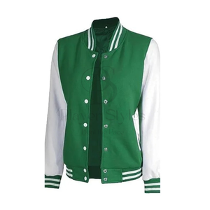 แจ็กเก็ตขนสัตว์สำหรับผู้ชายพิมพ์ลายปักโลโก้สีทึบลายปักโลโก้สำหรับฤดูหนาว - Product Image 1