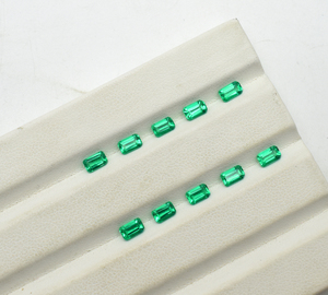 Phòng thí nghiệm phát triển octagon-bước cắt Columbia Emerald, thủy nhiệt Emerald Loose đá quý có thể Birthstone 5x3mm 6x4mm 7x5mm 8x6mm - Product Image 1