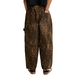 Customized <b>Men's</b> Mid Waist Lightweight Casual Baggy Straight Wide Leg 100% Cotton Sweatpants Loose Fit USA <b>Camo</b> Print Style - Product Image 4